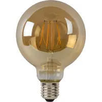 Lucide LED Filament Lampe E27 Globe - G95 5W 600lm 2700K dimmbar Einerpack