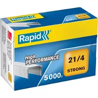 Rapid 24867400, Klammerpack, 4 mm, 5000 Heftklammern, Galvanisiertes Metall, Metallisch, 15 Blätter