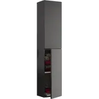 VCM Holz Badezimmerschrank | Badmöbel | Wandregal | Badezimmer | Badschrank | Hochschrank | Maße ca. H. 150 x B. 33 x T. 22 cm - Lendas