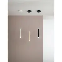 FABAS LUCE Einzelne schwarze Pendelleuchte Prado von - 6,5 W dimmbare LED, modernes Design