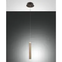 FABAS LUCE Einzelne Messing-Pendelleuchte Prado von - 6,5 W dimmbare LED, modernes Design