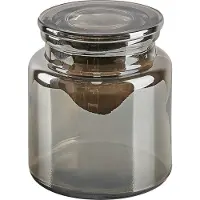 Beliani Badezimmer Set 3-teilig Glas grau MANAGUA