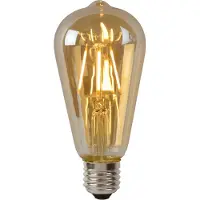 Lucide LED Filament Lampe E27 ST64 5W 600lm 2700K dimmbar Einerpack