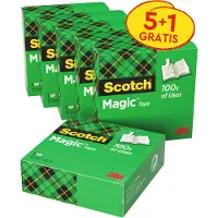 Scotch Sparset Klebeband Magic 810, 6 Rollen, L 33 m x B 19, Ø 26 mm