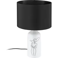 Eglo VINOZA Tischleuchte Tischbeleuchtung - H53,5 x Ø30 cm - weiß - 1X40W exkl. - IP20