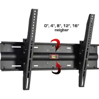 VCM TV-Wandhalterung "TV VESA Wandhalterung Halter neigbar kippbar WN120", schwarz, B:70cm T:6cm, Gerätehalterungen, TV-Wandhalterung