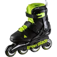 Rollerblade Rollschuhe - Microblade - Schwarz/Grün - Inlineskate - - 33/36 - Rollschuhe