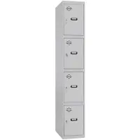 Simon Rack Hellgrauer Metall-Locker Simon Rack mit 4 Fächern (180 x 30 x 50 cm)