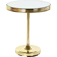 DKD Home Decor Goldene Messing Spiegel Beistelltisch von DKD Home Decor