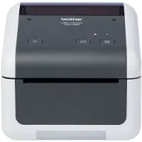 Brother Etikettendrucker TD-4420DN, 203 mm/Sek., USB/LAN, für 19-118 mm breite Etiketten, B 180 x T 155 x H 224 mm, weiß-grau