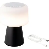 Lumineo - LED-Lautsprecher (22,5 cm, Bluetooth, wiederaufladbar, innen/außen, 90 lm, IP44, USB, USB, 22,5 cm), Farbe white und schwarz