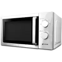 Grunkel MW-20INOX, Arbeitsplatte, Kombi-Mikrowelle, 20 l, 700 W, Drehregler, Edelstahl