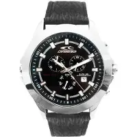 Chronotech 7636M/01 Herren-Armbanduhr, Edelstahl-Gehäuse, Leder-Armband