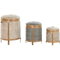 DKD Home Decor Bambus Korbset von DKD Home Decor (31 x 31 x 45 cm)