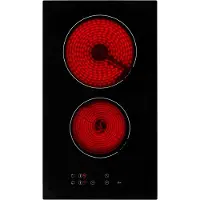 Amica KMC 13281-3 C, Schwarz, Integriert, 30 cm, Keramik, Glaskeramik, 2 Zone(n)