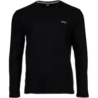 BOSS für Herren. 50535870 Waffel-T-Shirt schwarz (S), Heimtextilien, Baumwolle, Langarm