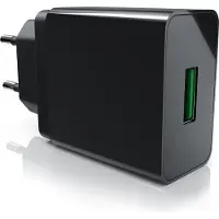 Aplic USB Ladegerät 3000 mA, Quick Charge 3.0 USB-Ladegerät 1x USB A QC 3.0 Port, max. 3A über QC, schwarz