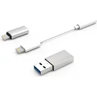 CoolBox COO-CKIT-APPL, 3.5 mm, Lightning, 0,07 m, Weiß