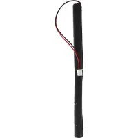 AccuCell Notleuchtenakku NiMH 4,8V 600mAh L1x4 Micro AAA mit Kabel und Stecker 178x12x12mm