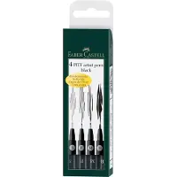 Faber-Castell PITT Artist Pens 4-set Black