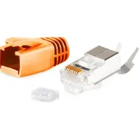 Shiverpeaks -BASIC-S--Netzwerk Modular Stecker RJ45 SET für Verlegekabel bis AWG 23, Stecker mit Zugentlastu...