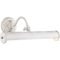 Maytoni Bilderleuchte Renoir in Weiß, 2 x E14 25 W Renoir, dimmbar, weiß / opal, für Wohn- / Esszimmer, Metall, Antik, Wandleuchte, Wandlampe Innen