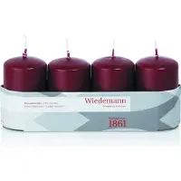 Wiedemann Kerze Stumpen 4er Packung bordeaux