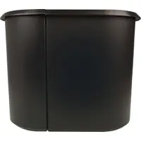 Helit Papierkorb Duo-System "the double", 20 + 9 Liter, Hochwertiger Duo-System Abfalleimer mit umlaufendem Griffrand, Farbe: schwarz