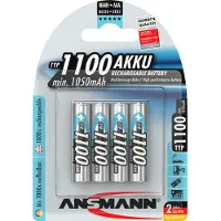 Ansmann Akku AAA, 4 Stück, 1050 mAh 1,2V NiMH