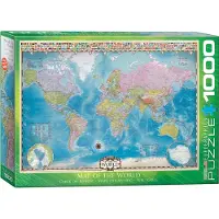 Eurographics Map of the World 1000pcs, 1000 Stück(e), Landkarten