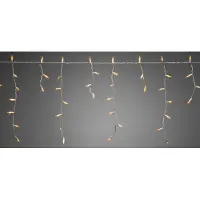 Konstsmide LED Eisregen Lichtervorhang, 400 bernsteinfarbene Dioden, 31V_Außentrafo, weißes Kabel-2772-802