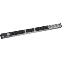 Bachmann BN0500 48,26cm 19Zoll PDU 1HE 16xC13 4x Schutzkontakt Leistungsmessung Anschluss CEE 16A bl