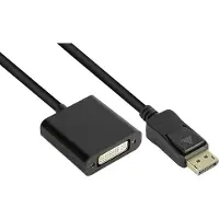 GOOD CONNECTIONS Adapter DisplayPort Stecker an DVI-I 24+5 Buchse, 1080P @60Hz, vergoldete Kontakte, ca. 20cm, Good C