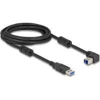 DeLOCK USB 5 Gbps Kabel Typ-A Stecker zu Typ-B Stecker 90° oben gewinkelt 3 m, 3 m, USB A, USB B, USB 3.2 Gen 1 (3.1 Gen 1), 5 Gbit/s, Schwarz