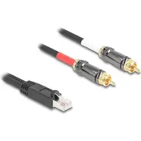 HQ Products 88171, RJ-45, Männlich, 2 x RCA, Männlich, 2 m, Schwarz