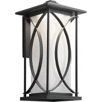 Elstead Lighting Elstead Ashbern Außen-Außenwandleuchte E27 46cm Strukturiertes Schwarz IP44