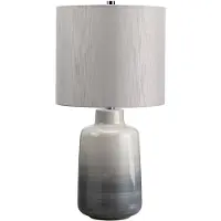 Elstead Lighting Bacari Tischleuchte E27 Blau und Grau Hellgrau, Made in UK