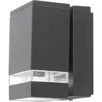 Elstead Lighting Elstead Jannik LED Außen-Wandleuchte 2-fach 15cm Dunkelgrau IP44