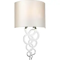 Elstead Lighting Elstead Curtis Wandleuchte E27 Medium Poliertes Chrom Elfenbeinfarbe