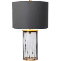 Elstead Lighting Elstead Reno Tischleuchte E27 Gealtertes Messing Walfisch Blau