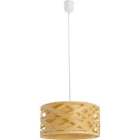 Näve Pendelleuchten - Pendelleuchte "FINJA" Ø: 40cm natur, Hängelampe im Scandi Style, aus Kunststoff in natur, 110 cm hoch, Ø 40 cm, E27-Fassung