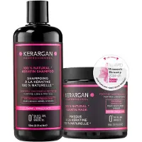 Kerargan Keratin Shampoo & Spülung Set – Haarpflege für strapaziertes Haar mit Arganöl & Aloe Vera – ohne Sulfate & Silikone – 2x500 ml