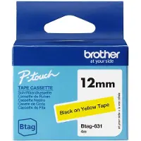 Brother BTAG-631, Schwarz auf gelb, Philippinen, 5 Jahr(e), , P-touch PT-N10, PT-N20, PT-N25BT, 1,2 cm