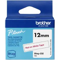 Brother BTAG-232, Rot aud Weiss, Philippinen, 5 Jahr(e), , P-touch PT-N10, PT-N20, PT-N25BT, 1,2 cm