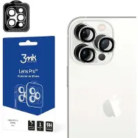 3MK Lens Protection Pro iPhone 15 Pro 6.1" srebrny/silver Ochrona na obiektyw aparatu z ramką montaż