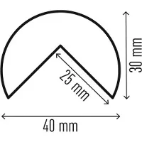 Durable 5 Prallschutz C25R "Eckschutzprofil C25R" rund 4,0 x 3,0 cm