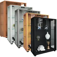 Hioshop Sammel Stand Vitrine Holz Glas Sintalo