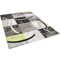 Pergamon Designer Teppich Brilliant Karo Beige Grün Trend, Größe:120x170 cm