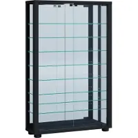 Hioshop Sammelvitrine Standvitrine Glasvitrine Glasregal Vitrine Glas Schaukasten "Lumo Mini Spiegel"