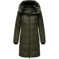 MARIKOO Damen Winterjacke Natsukoo – warm, mit Teddyfell & Kapuze